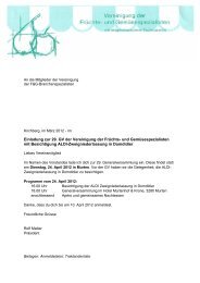 Einladung zur 29. GV der Vereinigung der FrÃ¼chte- und ... - Swisscofel