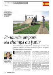 Bonduelle prÃ©pare les champs du futur - Swisscofel