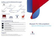 Bluewin TV / DSL erweitern - Swisscom