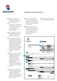 Explications sur la facture RÃ©seau fixe - Swisscom