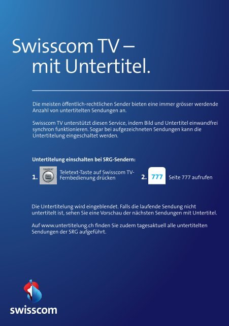 Swisscom TV â mit Untertitel.