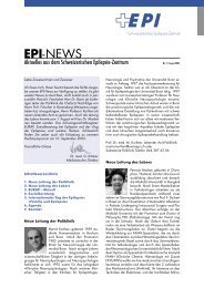 Newsletter Medizin 05 - Schweizerische Epilepsiestiftung ZÃ¼rich