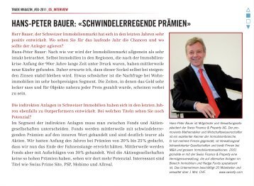 HanS-peTer bauer - Swiss Finance & Property AG