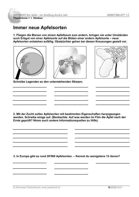 Naturlehre/Biologie - Schweizer Obstverband