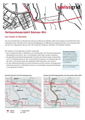 Projektfaktenblatt (PDF) - Swissgrid