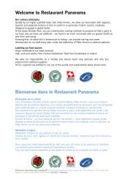 Welcome to Restaurant Panorama - Swiss Holiday Park