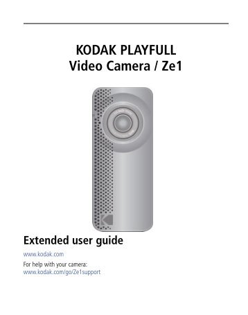 KODAK PLAYFULL Video Camera / Ze1