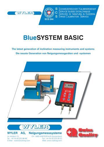 bluesystem basic.indd - Swiss Instruments Ltd