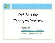 IPv6 Security (Theory vs Practice) - Swiss IPv6 Council