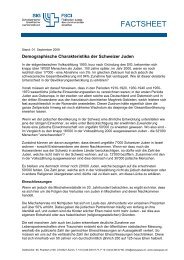 FACTSHEET - Schweizerischer Israelitischer Gemeindebund