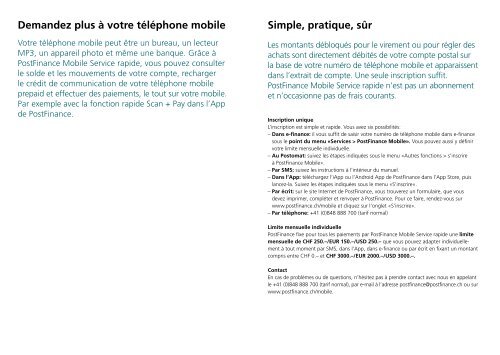 Postfinance Mobile: Le t