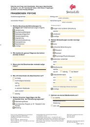 FRAGEBOGEN: PSYCHE - Swiss Life