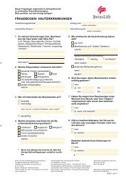 Fragebogen Haut - Swiss Life