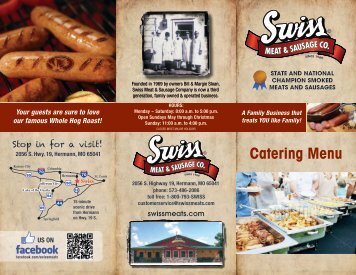 Download our Catering Brochure - Swiss Meat & Sausage Co.