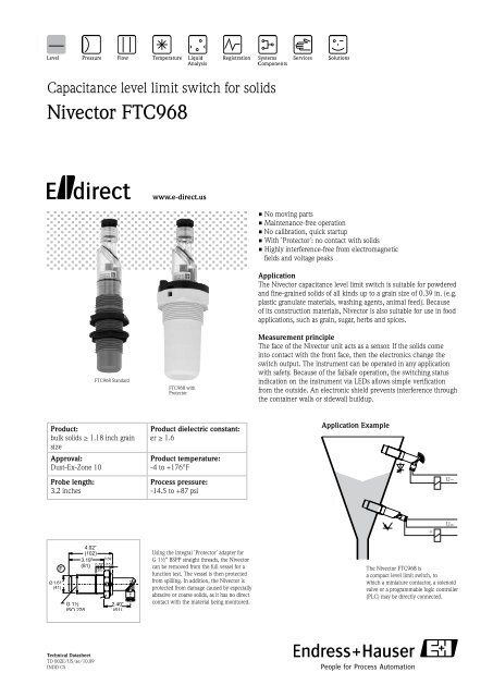 Nivector Ftc968 Endress Hauser