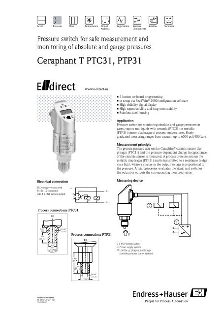 Ceraphant T Ptc31 Ptp31 Endress Hauser