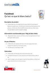 Qu'est-ce que le blanc battu? Description du produit ... - Swissmilk