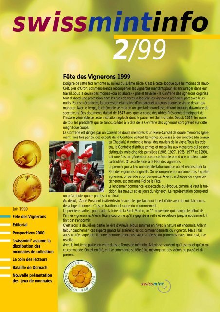 Fête des Vignerons 1999 (PDF, 390Kb) - Swissmint