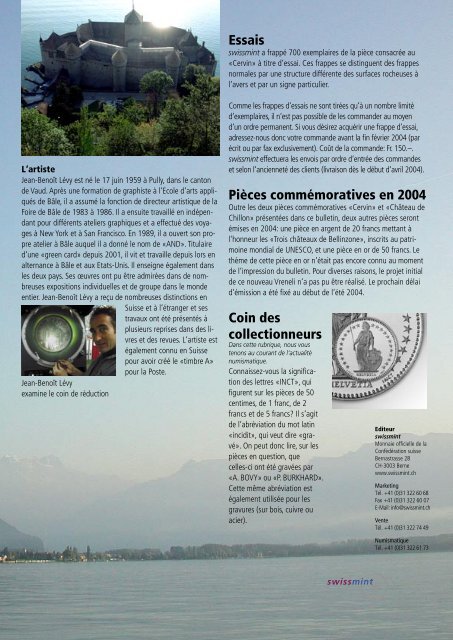 2004/1 - Le Cervin (PDF, 380Kb) - Swissmint