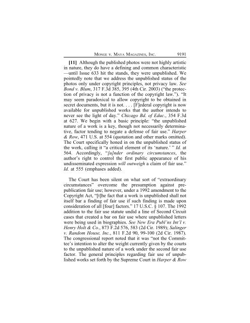 NOELIA MONGE V. MAYA MAGAZINES, INC. - Ninth Circuit Court of ...