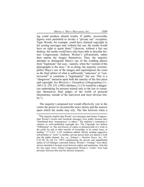 NOELIA MONGE V. MAYA MAGAZINES, INC. - Ninth Circuit Court of ...