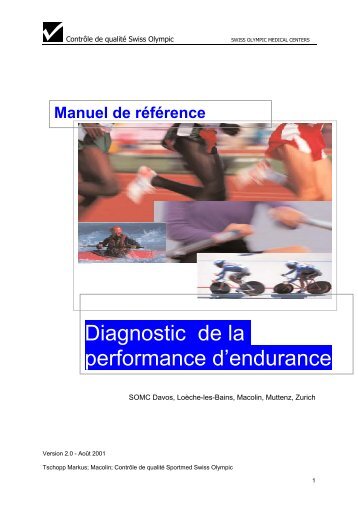 Diagnostic de la performance d'endurance - Swiss Olympic