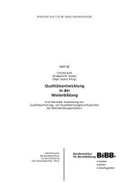 Qualitätsentwicklung in der Weiterbildung - DEQA-VET