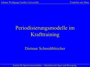 Periodisierungsmodelle im Krafttraining - Swiss Olympic