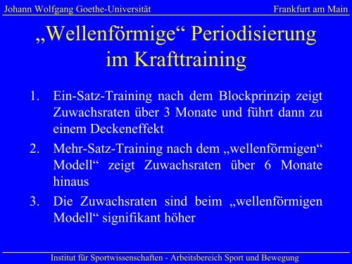 Periodisierungsmodelle im Krafttraining - Swiss Olympic