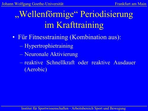 Periodisierungsmodelle im Krafttraining - Swiss Olympic