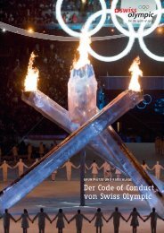 Der Code of Conduct von Swiss Olympic