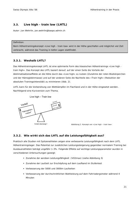 Ein HÃ¶hentrainingshandbuch fÃ¼r die Praxis - Bundesamt fÃ¼r Sport ...