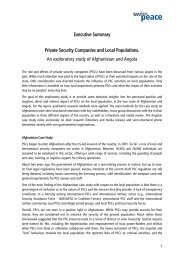 Executive Summary Private Security Companies and ... - Swisspeace