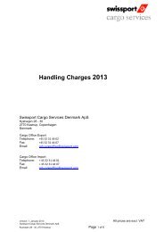 Handling Charges 2013 - Swissport