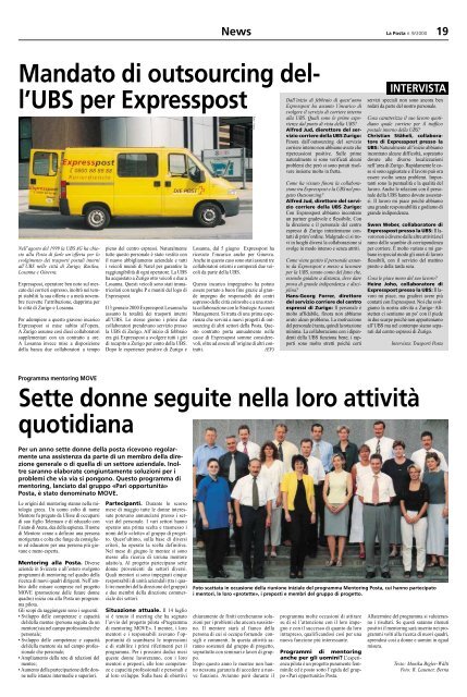 Â«DirettamenteÂ» dal cliente - Die Schweizerische Post