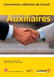 Convention collective de travail Auxiliaire (PDF ... - La Poste Suisse