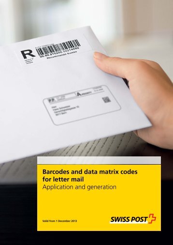 Barcodes and Data Matrix codes for letter mail; January ... - Swiss Post