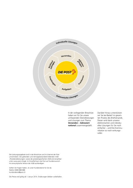 BroschÃ¼re Brief - Die Schweizerische Post