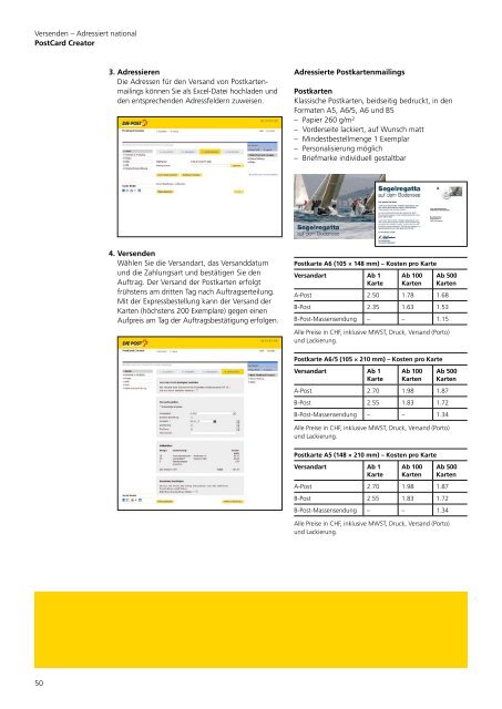 BroschÃ¼re Brief - Die Schweizerische Post