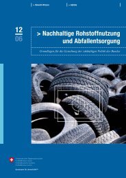 Nachhaltige Rohstoffnutzung und Abfallentsorgung - BAFU