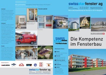 Die Kompetenz im Fensterbau - Swissstarfenster.ch