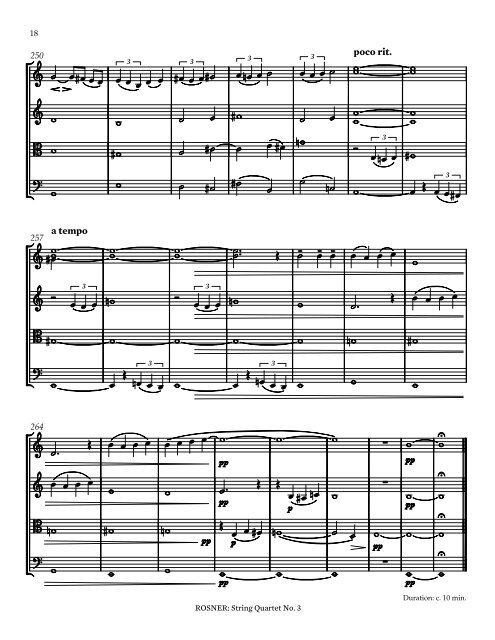 Rosner - String Quartet No. 3, op. 32