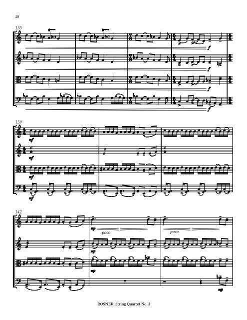 Rosner - String Quartet No. 3, op. 32