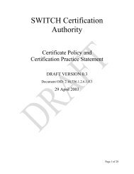 SWITCH Certification Authority