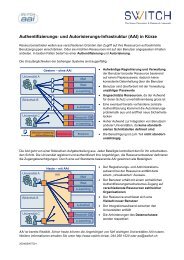 Authentifizierungs- und Autorisierungs-Infrastruktur (AAI) in ... - Switch