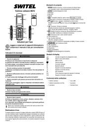 Telefono cellulare M910 Istruzioni per l'uso - SWITEL Senior