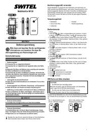 Mobiltelefon M130 Bedienungsanleitung - SWITEL Senior