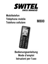 Mobiltelefon TÃ©lÃ©phone mobile Telefono cellulare ... - Switel.com