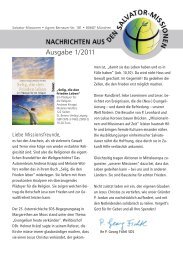 Ausgabe 1/2011 - Salvator-Missionen