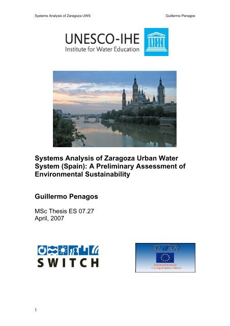 Systems Analysis of Zaragoza Urban Water - SWITCH - Managing ...